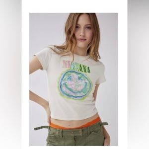 UO Nirvara I’m So Happy Baby Tee NWOT